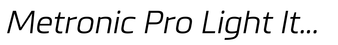 Metronic Pro Light Italic